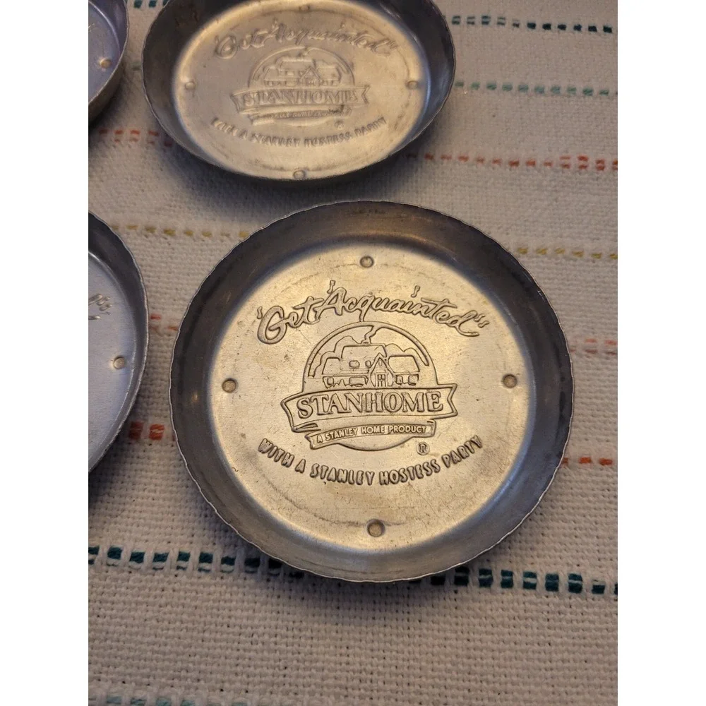 Vintage Stanley Home Products STANHOME Aluminum Coasters Set of 4